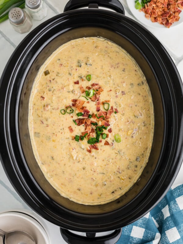 bacon ranch soup in a slow cooker.