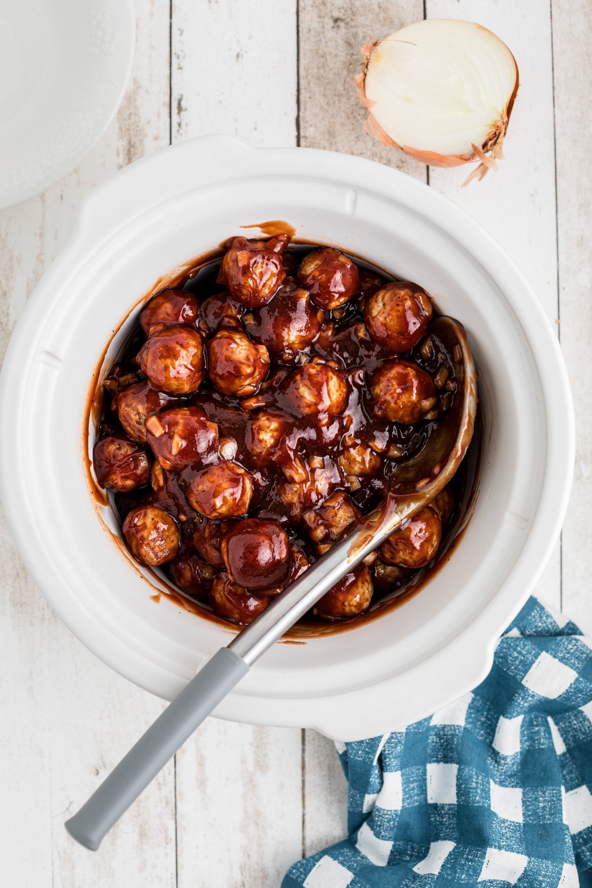 barbecue meatballs before cooking.