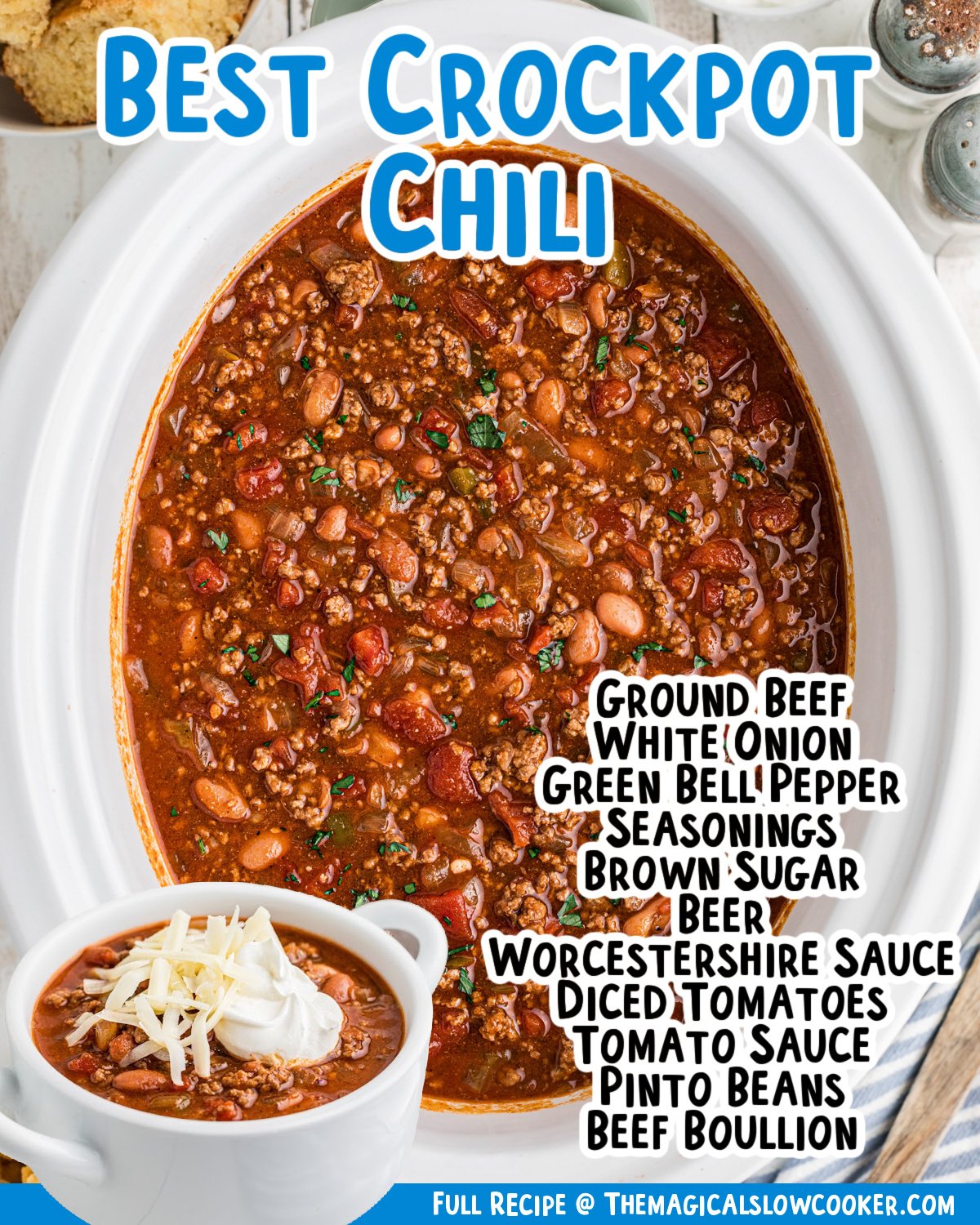 Images of crockpot chili for pinterest.