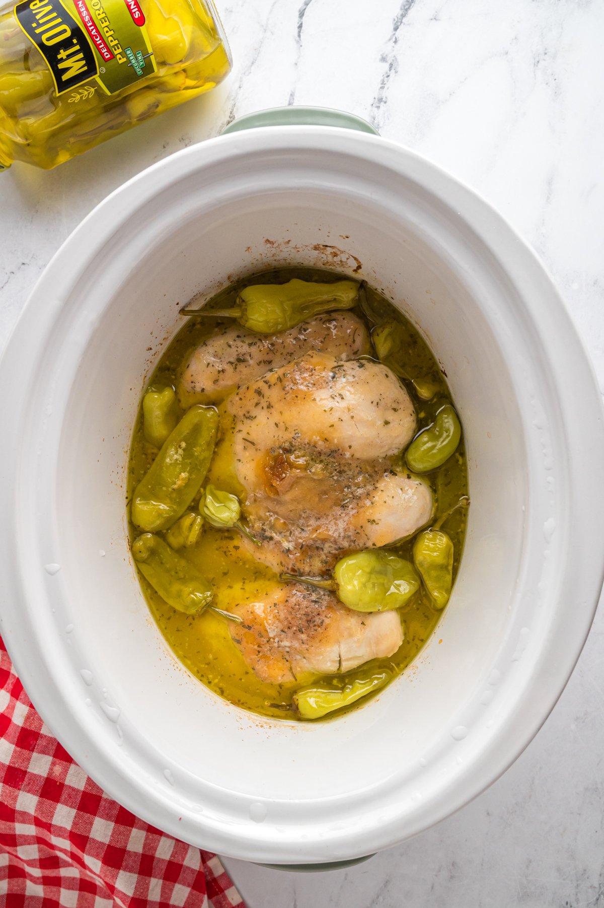 done cooking Mississippi chicken.